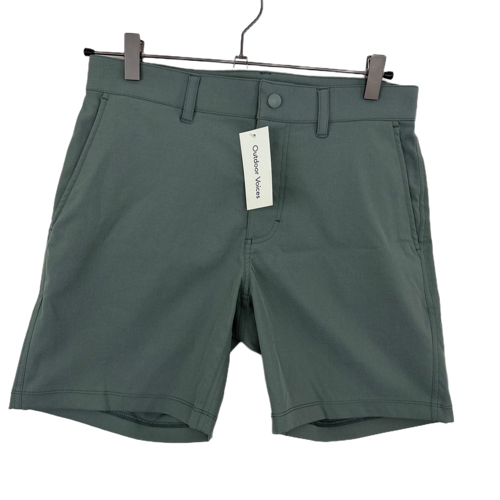 Outdoor Voices Birdie Shorts 7" Small Green Performance TouchTwill Chino Golf